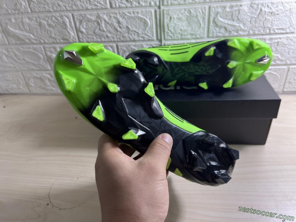 Adidas Predator Edge Geometric+ FG High-Tops Soccer Cleats - Green/Black