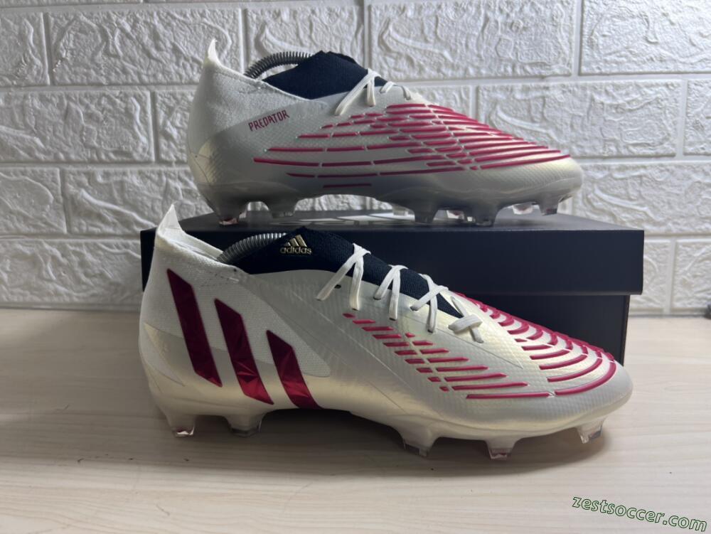 Adidas Predator Edge.1 Low FG Low-Tops Soccer Cleats - White/Red