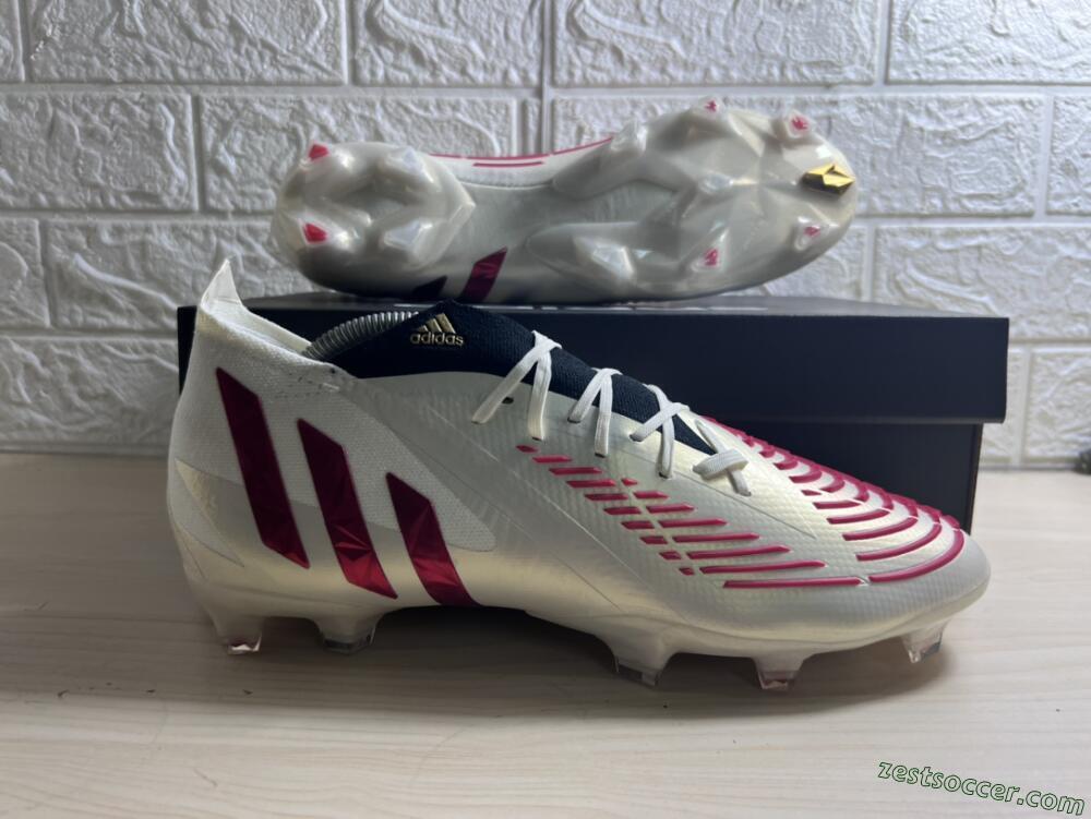 Adidas Predator Edge.1 Low FG Low-Tops Soccer Cleats - White/Red