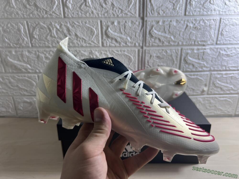 Adidas Predator Edge.1 Low FG Low-Tops Soccer Cleats - White/Red
