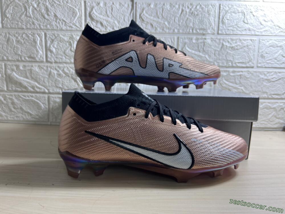 Nike Air Zoom Mercurial Vapor 15 Elite FG Low-Tops Soccer Cleats - Gold/White/Black