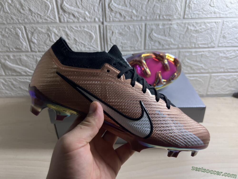 Nike Air Zoom Mercurial Vapor 15 Elite FG Low-Tops Soccer Cleats - Gold/White/Black