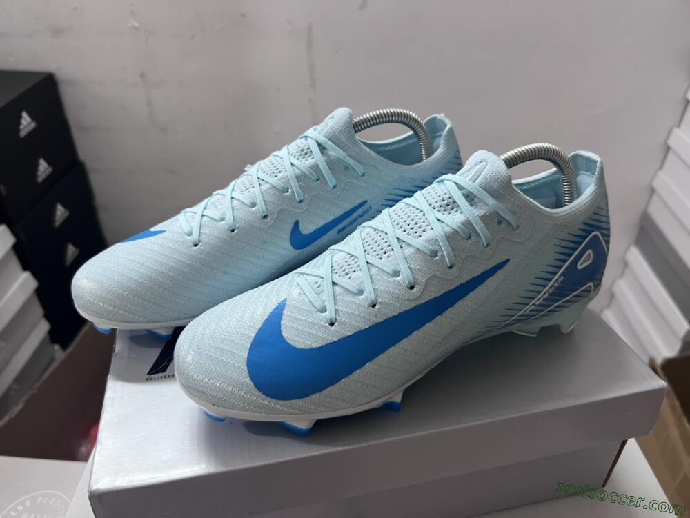 Nike Air Zoom Mercurial Vapor 16 Elite FG Low-Tops Soccer Cleats - Jade/White