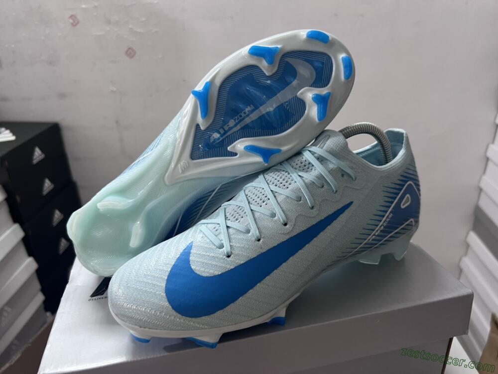 Nike Air Zoom Mercurial Vapor 16 Elite FG Low-Tops Soccer Cleats - Jade/White