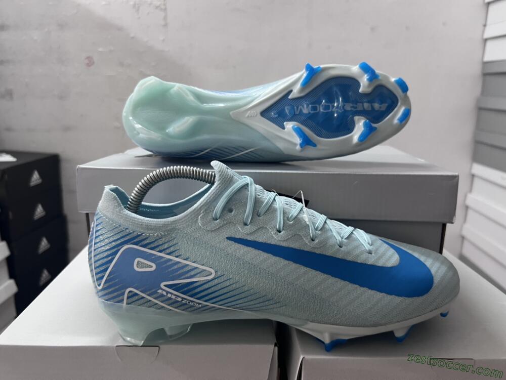 Nike Air Zoom Mercurial Vapor 16 Elite FG Low-Tops Soccer Cleats - Jade/White