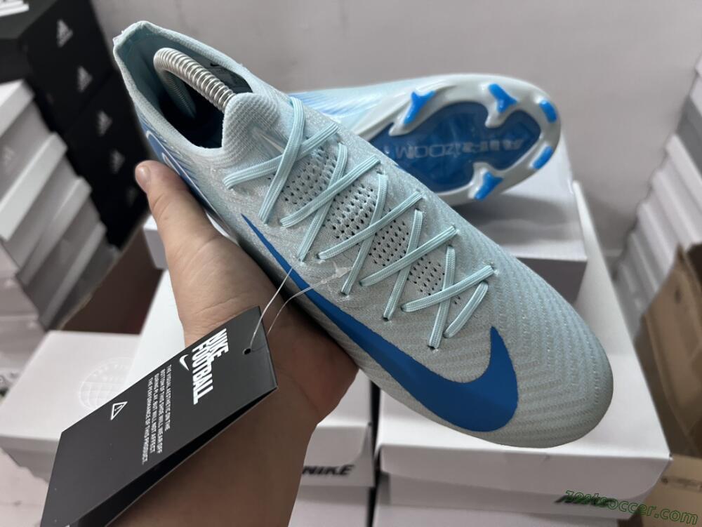 Nike Air Zoom Mercurial Vapor 16 Elite FG Low-Tops Soccer Cleats - Jade/White