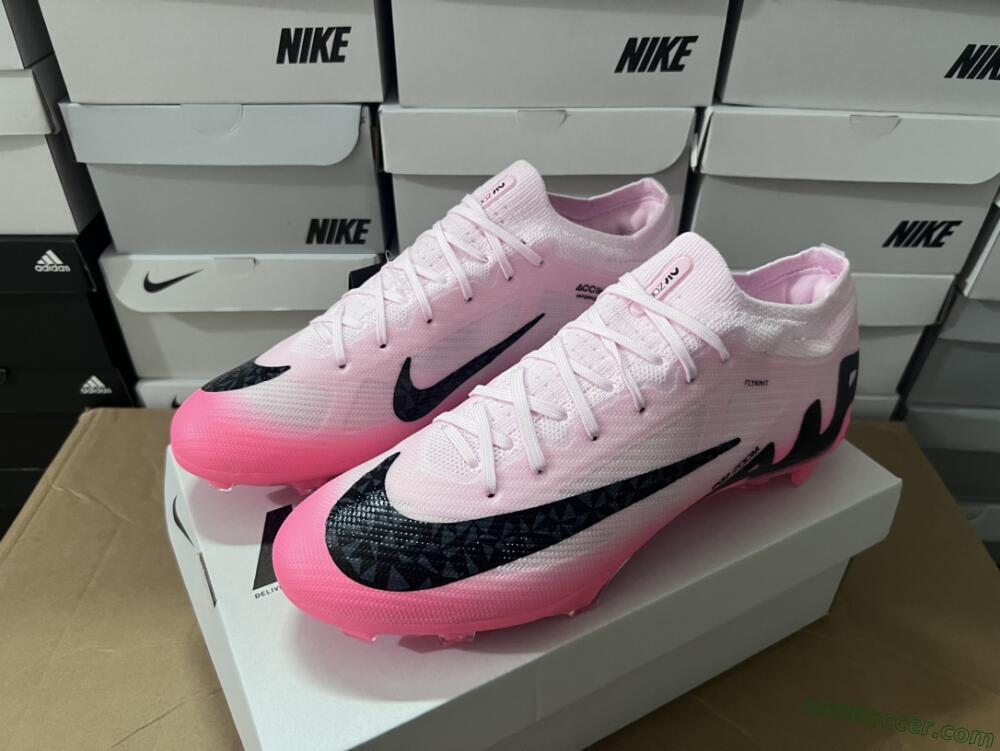 Nike Air Zoom Mercurial Vapor 15 Elite FG Low-Tops Soccer Cleats - Pink/Black