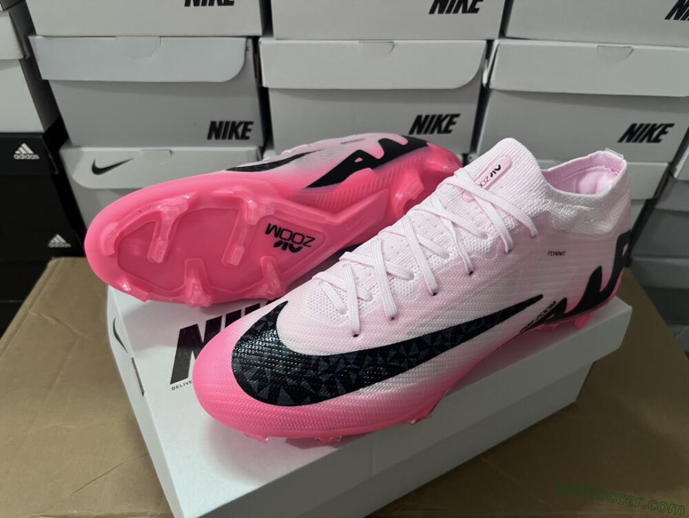 Nike Air Zoom Mercurial Vapor 15 Elite FG Low-Tops Soccer Cleats - Pink/Black