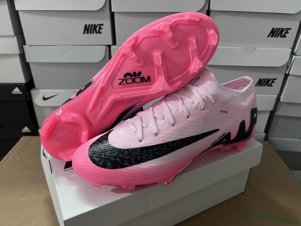 Nike Air Zoom Mercurial Vapor 15 Elite FG Low-Tops Soccer Cleats - Pink/Black