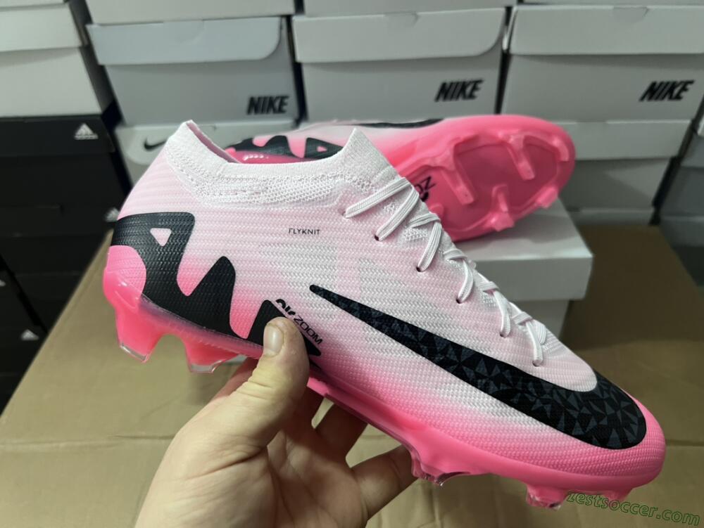 Nike Air Zoom Mercurial Vapor 15 Elite FG Low-Tops Soccer Cleats - Pink/Black