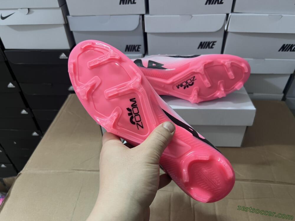 Nike Air Zoom Mercurial Vapor 15 Elite FG Low-Tops Soccer Cleats - Pink/Black