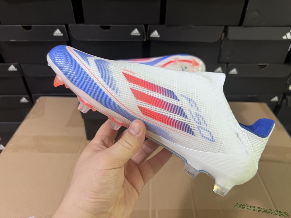 Adidas F50 Adizero FG Low-Tops Soccer Cleats - White/Blue/Orange