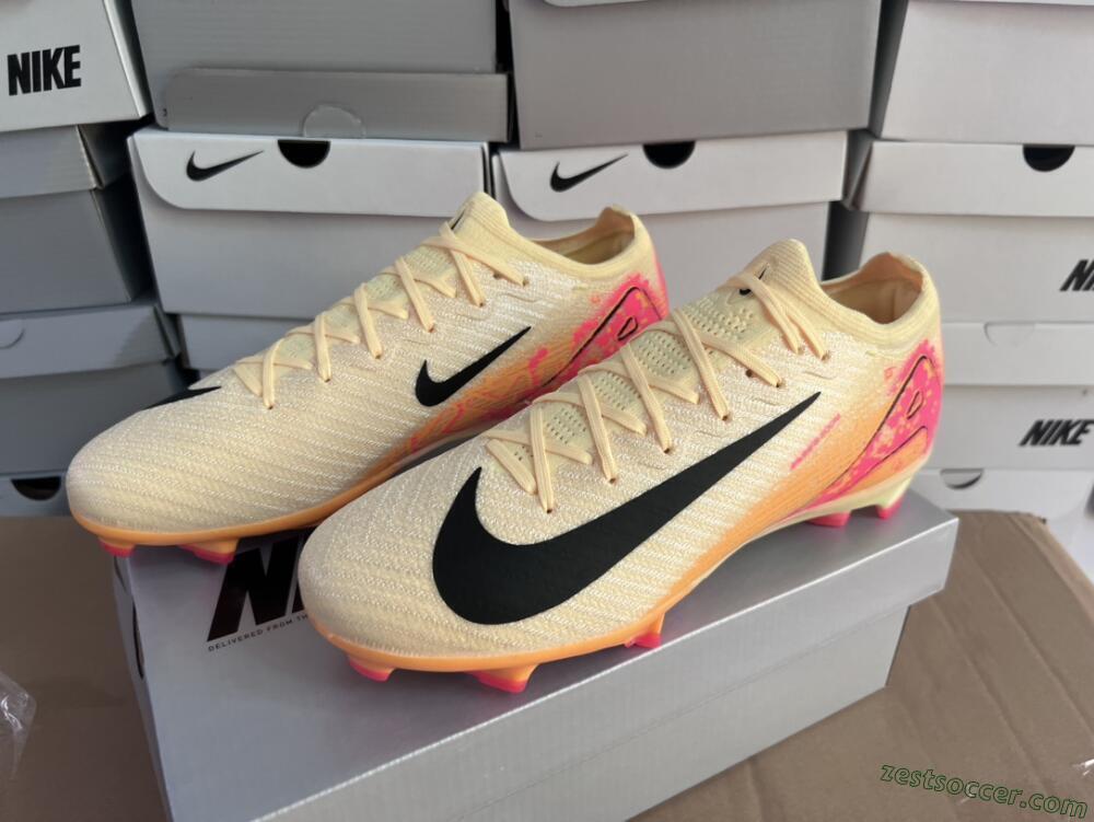 Nike Air Zoom Mercurial Vapor 16 Elite FG Low-Tops Soccer Cleats - Yellow/Black/Pink