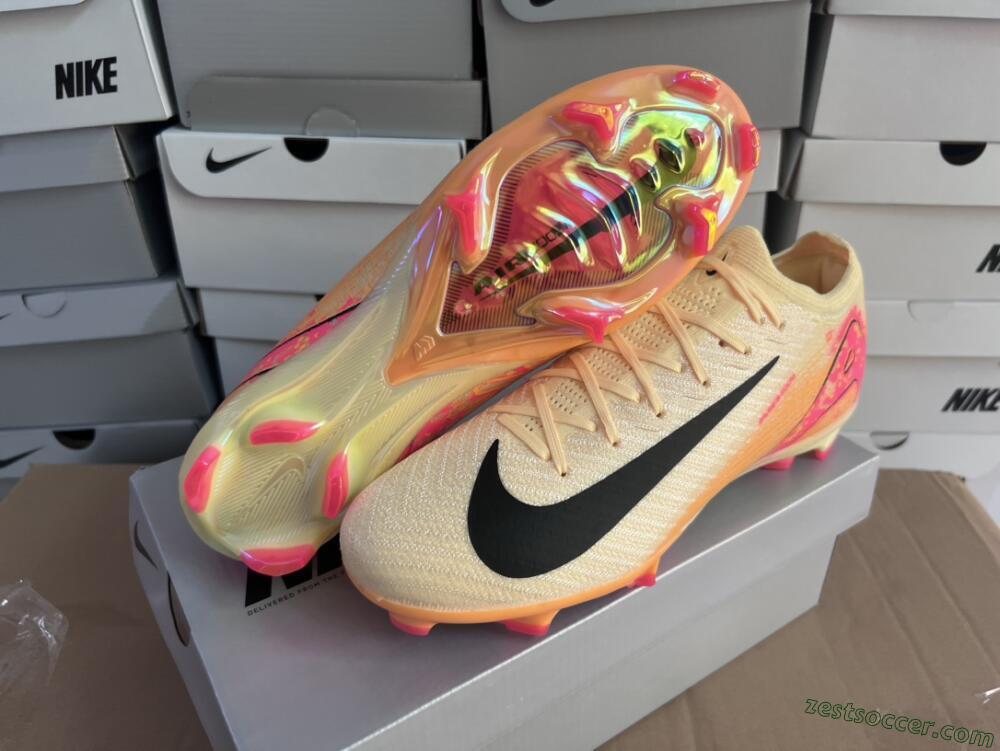 Nike Air Zoom Mercurial Vapor 16 Elite FG Low-Tops Soccer Cleats - Yellow/Black/Pink