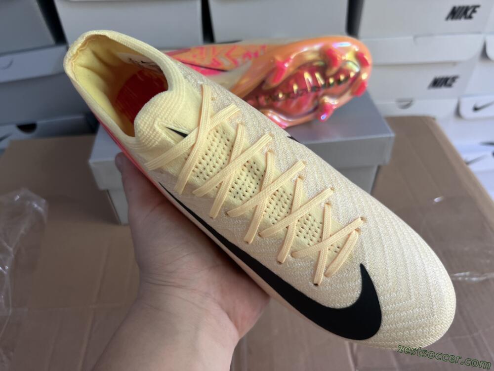 Nike Air Zoom Mercurial Vapor 16 Elite FG Low-Tops Soccer Cleats - Yellow/Black/Pink