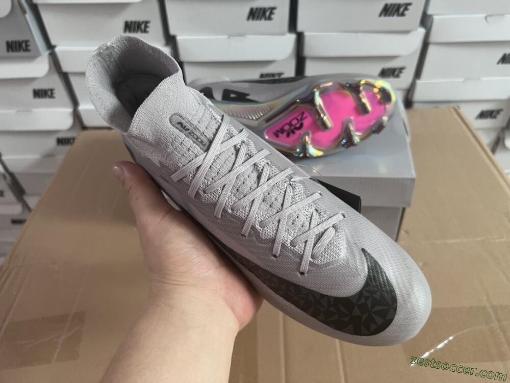 Nike Air Zoom Mercurial Superfly 9 Elite FG High-Tops Soccer Cleats - Purple/Black/Gold