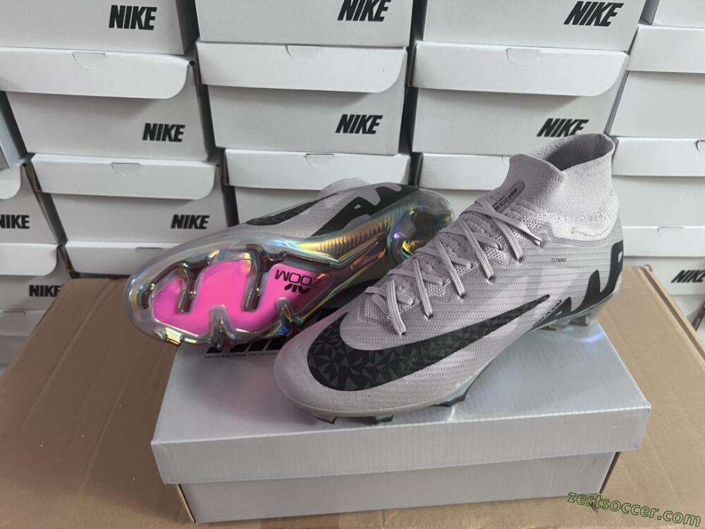 Nike Air Zoom Mercurial Superfly 9 Elite FG High-Tops Soccer Cleats - Purple/Black/Gold