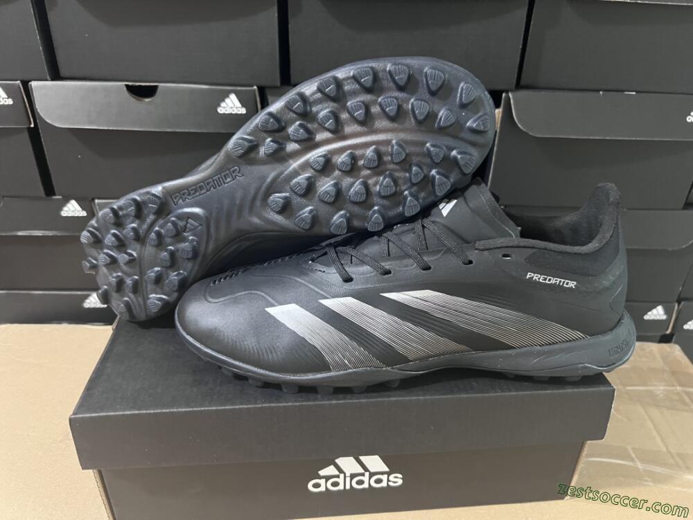Adidas Predator 24 Elite TF Low-Tops Soccer Shoes - Black/Silver/Black