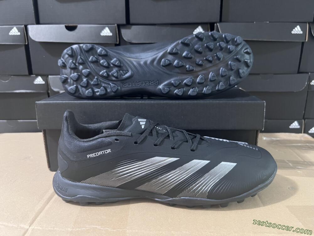 Adidas Predator 24 Elite TF Low-Tops Soccer Shoes - Black/Silver/Black