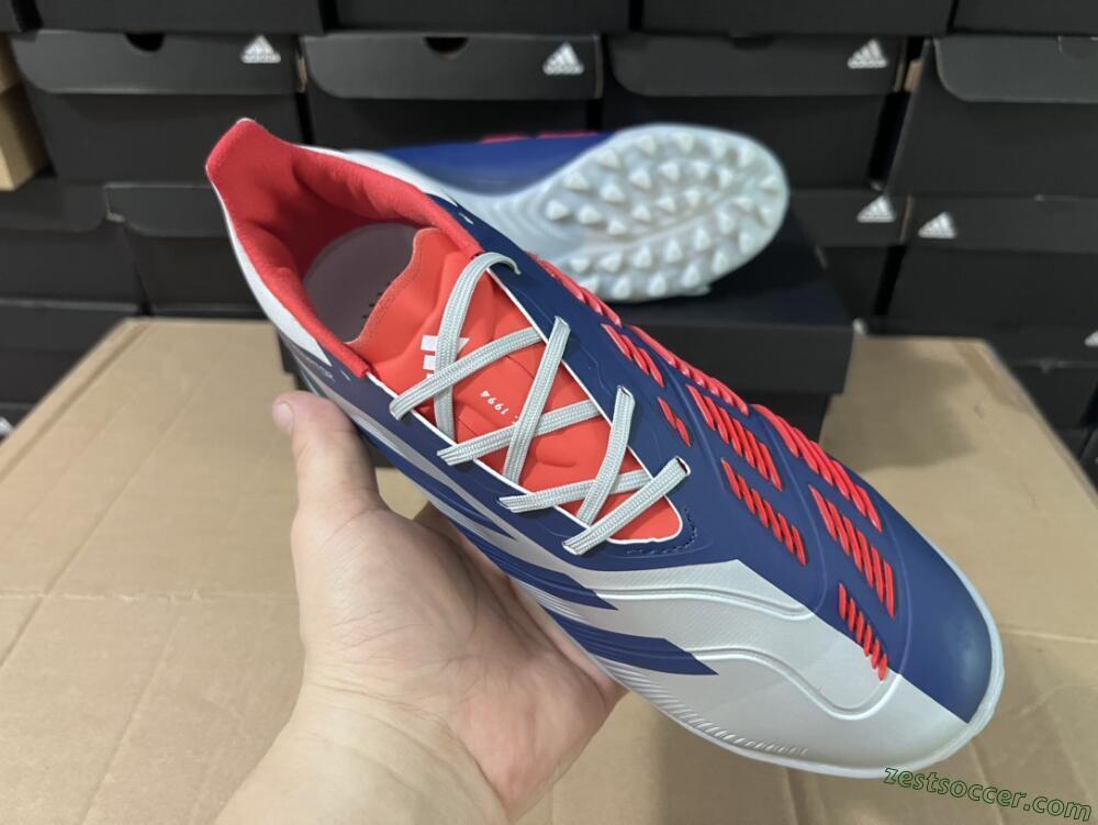 Adidas Predator 24 Elite TF Low-Tops Soccer Shoes - Silver/Blue/Red