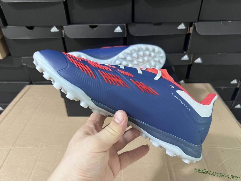 Adidas Predator 24 Elite TF Low-Tops Soccer Shoes - Silver/Blue/Red