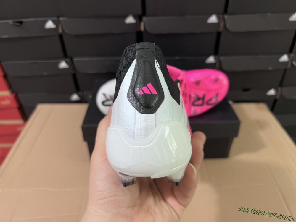 Adidas Predator Elite Foldover Tongue FG Low-Tops Soccer Cleats - Pink/Grey/White
