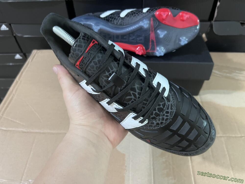 Adidas Predator Accelerator 94 FG Low-Tops Soccer Cleats - Black/White/Red