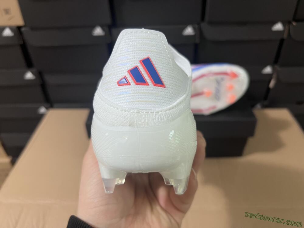 Adidas F50 Adizero FG Low-Tops Soccer Cleats - White/Blue/Pink