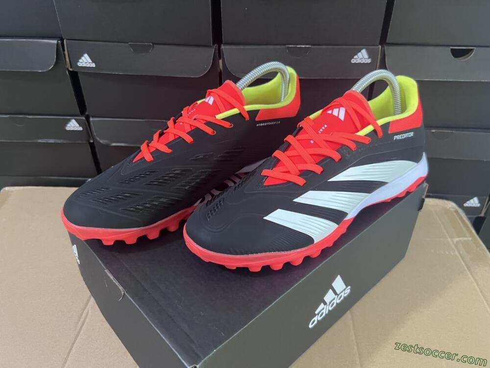 Adidas Predator 24 Elite TF Low-Tops Soccer Shoes - Black/White/Orange