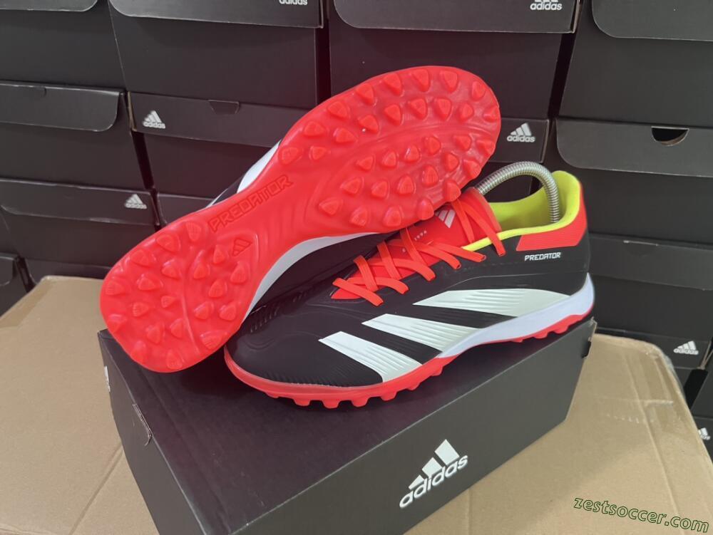 Adidas Predator 24 Elite TF Low-Tops Soccer Shoes - Black/White/Orange