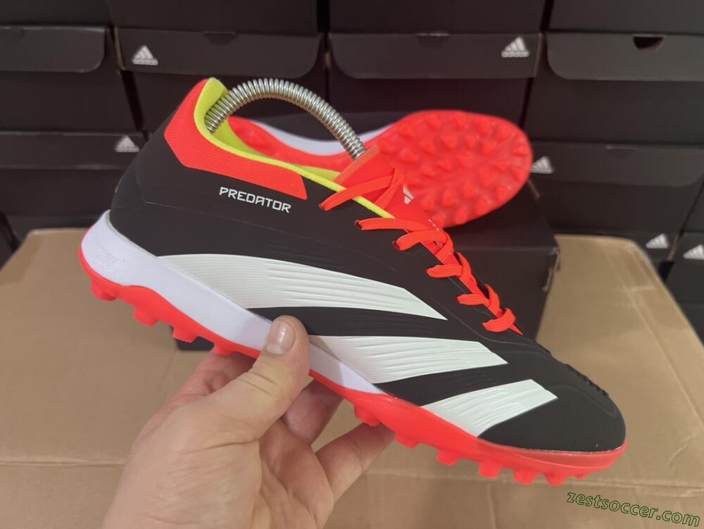 Adidas Predator 24 Elite TF Low-Tops Soccer Shoes - Black/White/Orange