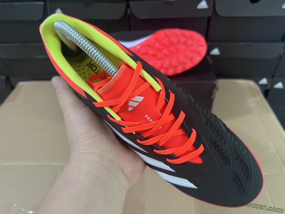Adidas Predator 24 Elite TF Low-Tops Soccer Shoes - Black/White/Orange