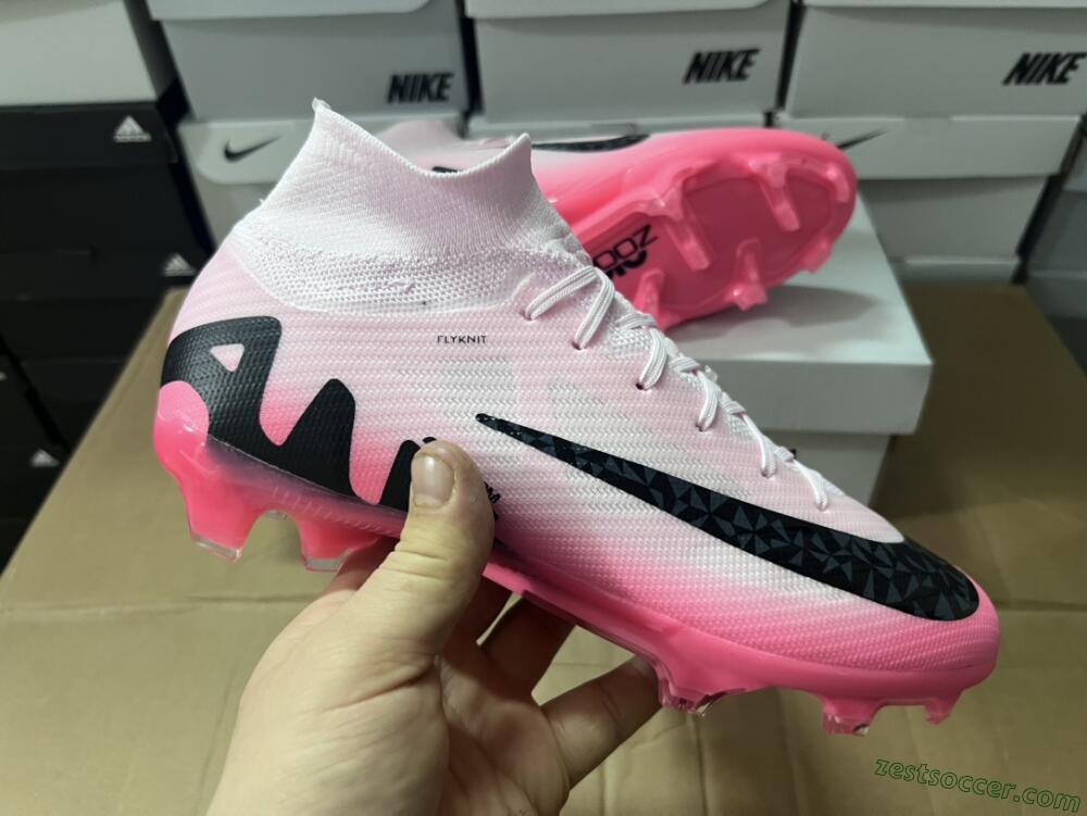 Nike Air Zoom Mercurial Superfly 9 Elite FG High-Tops Soccer Cleats - Pink/Black