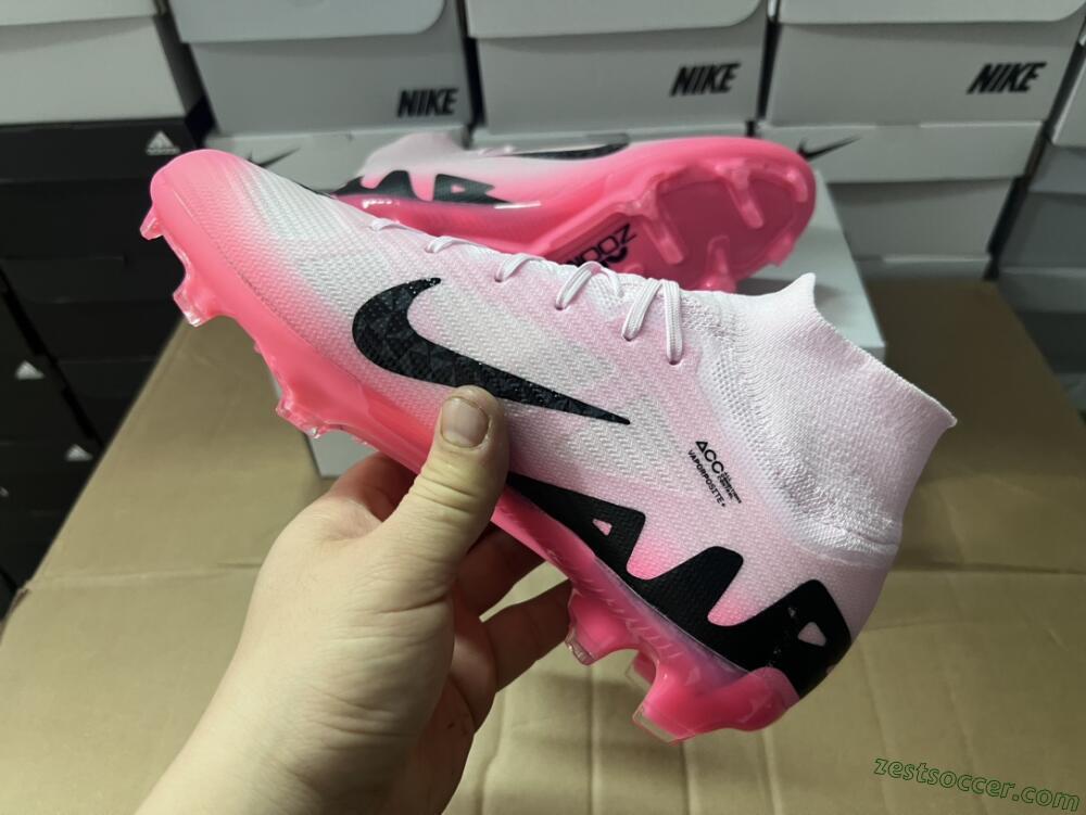 Nike Air Zoom Mercurial Superfly 9 Elite FG High-Tops Soccer Cleats - Pink/Black