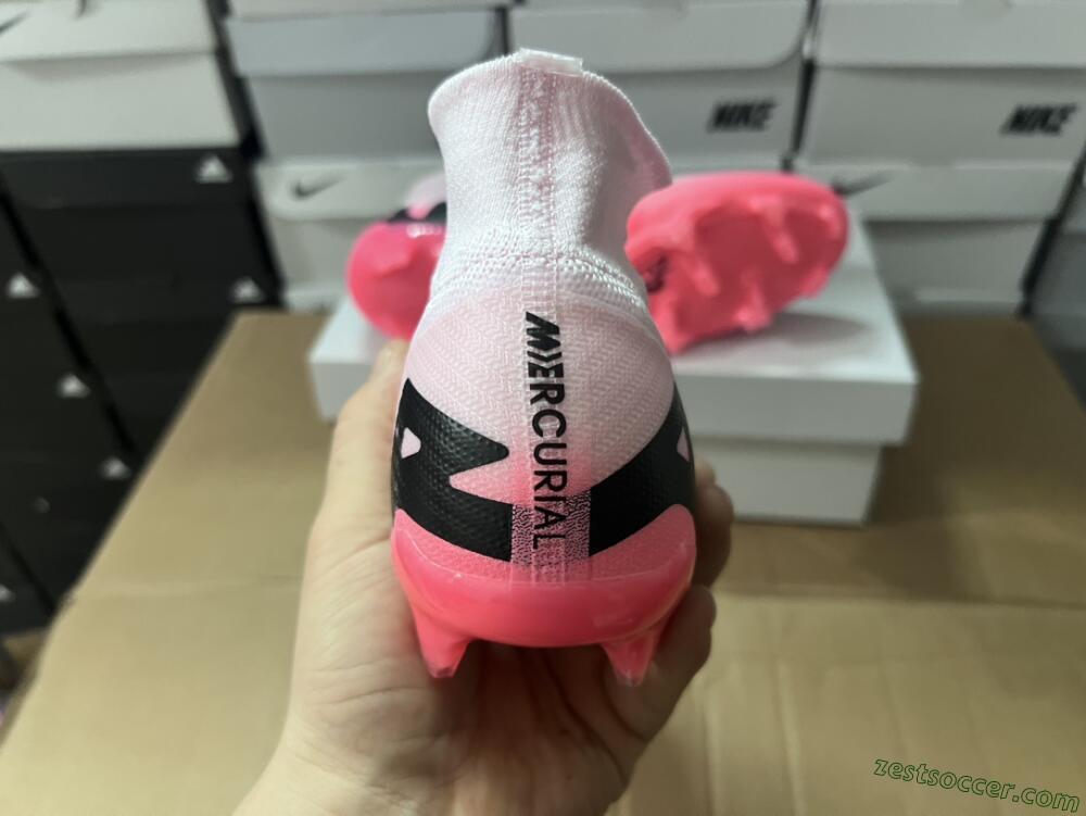 Nike Air Zoom Mercurial Superfly 9 Elite FG High-Tops Soccer Cleats - Pink/Black
