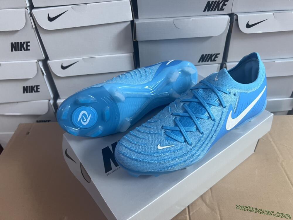 Nike Phantom Luna Elite NU FG Low-Tops Soccer Cleats - Light Blue/White