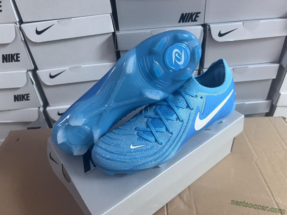 Nike Phantom Luna Elite NU FG Low-Tops Soccer Cleats - Light Blue/White