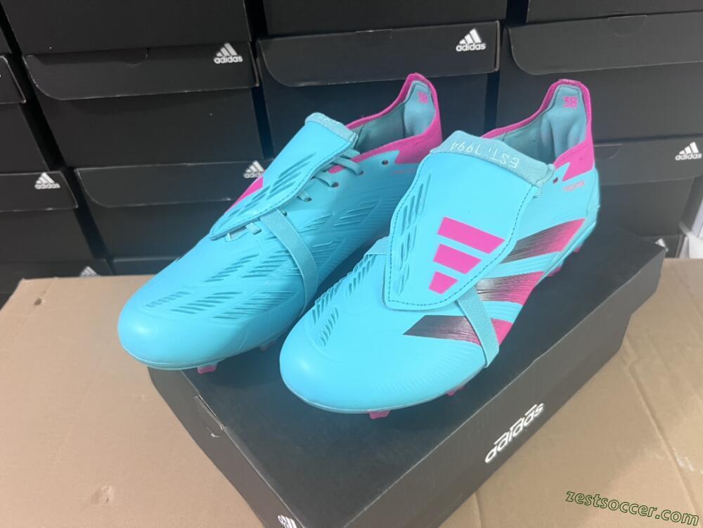 Adidas Predator Elite Foldover Tongue FG Low-Tops Soccer Cleats - Jade/Red/Pink