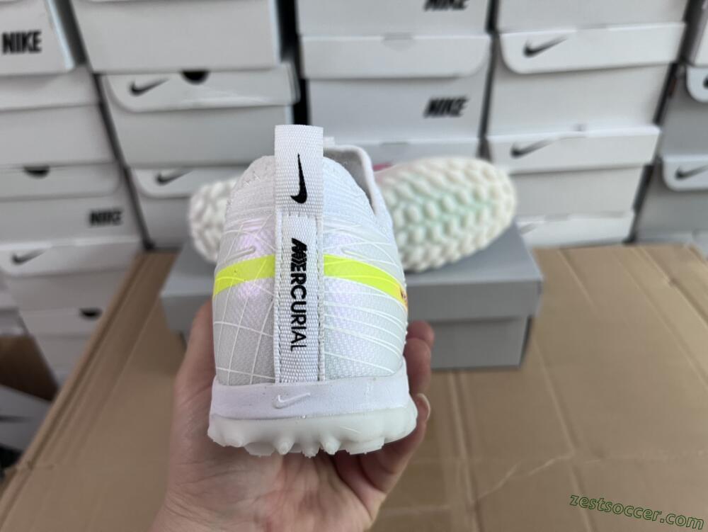 Nike Air Zoom Mercurial Vapor 15 Elite TF Low-Tops Soccer Shoes - White/Black/Pink