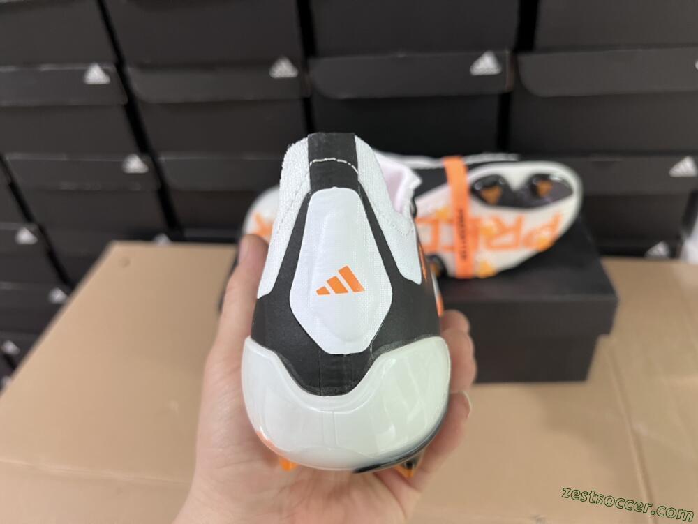 Adidas Predator Elite Foldover Tongue FG Low-Tops Soccer Cleats - White/Black/Orange