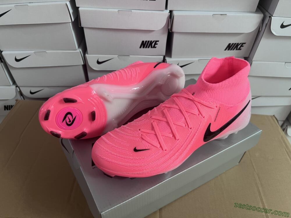 Nike Phantom Luna Elite FG High-Tops Soccer Cleats - Pink/Black