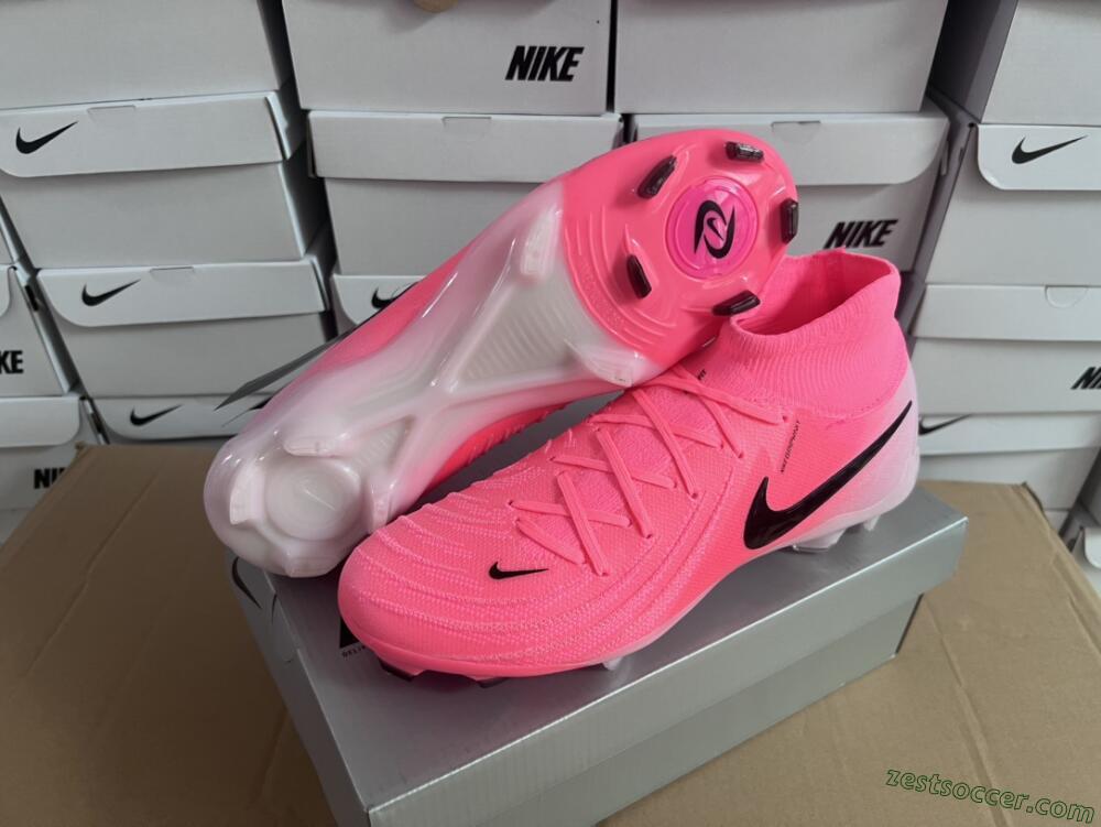 Nike Phantom Luna Elite FG High-Tops Soccer Cleats - Pink/Black