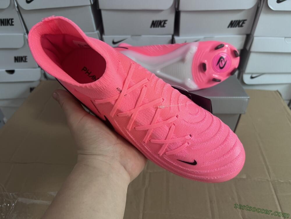Nike Phantom Luna Elite FG High-Tops Soccer Cleats - Pink/Black