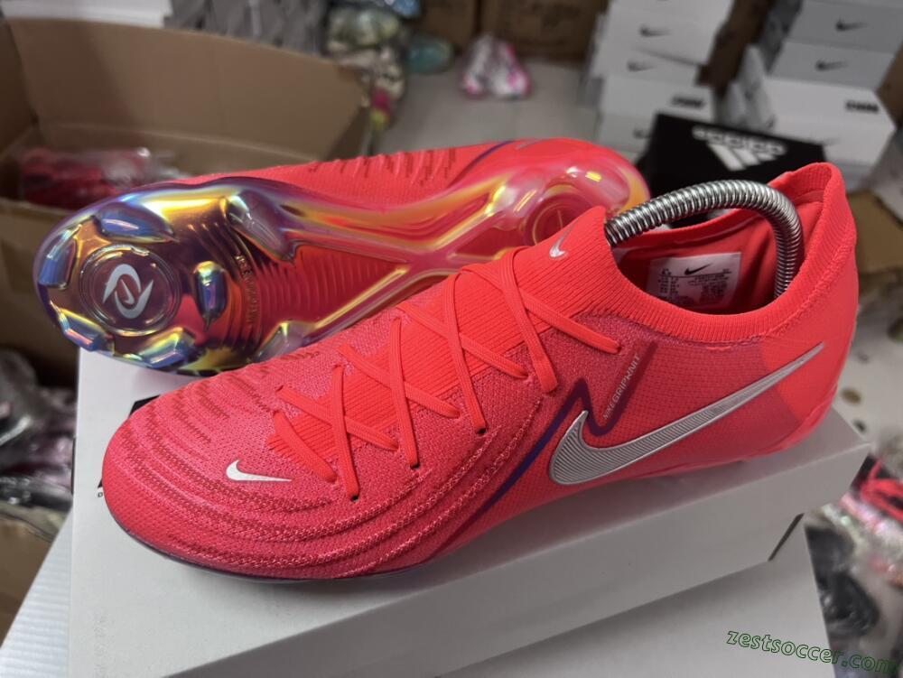 Nike Phantom Luna Elite FG Low-Tops Soccer Cleats - Red/Blue/Gold
