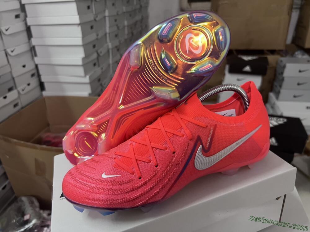 Nike Phantom Luna Elite FG Low-Tops Soccer Cleats - Red/Blue/Gold