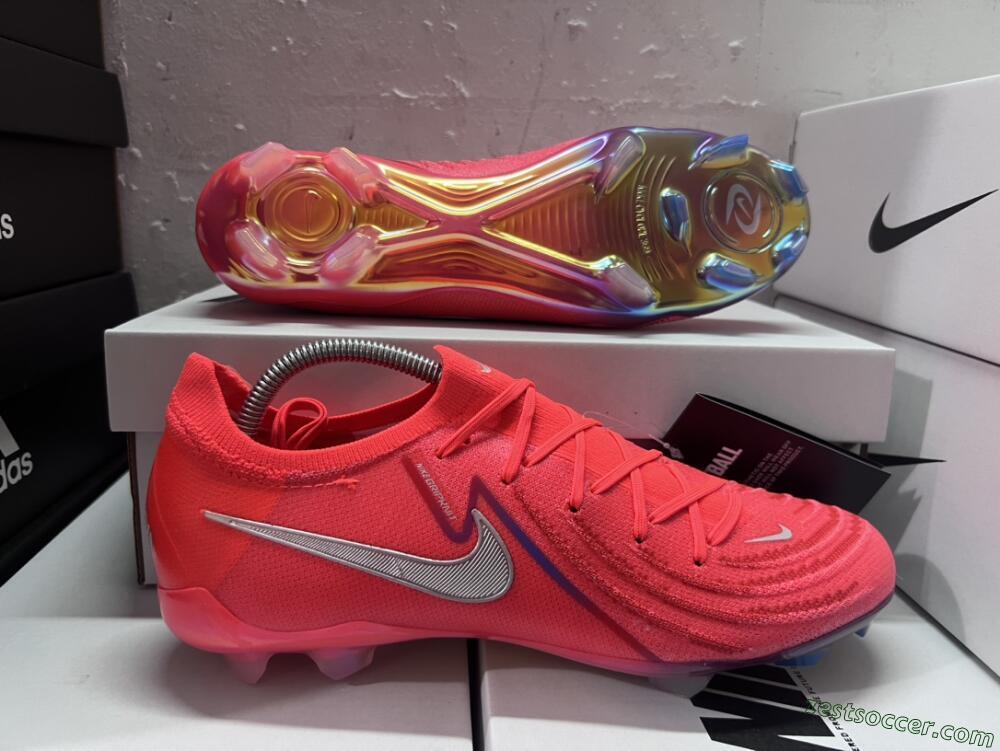 Nike Phantom Luna Elite FG Low-Tops Soccer Cleats - Red/Blue/Gold