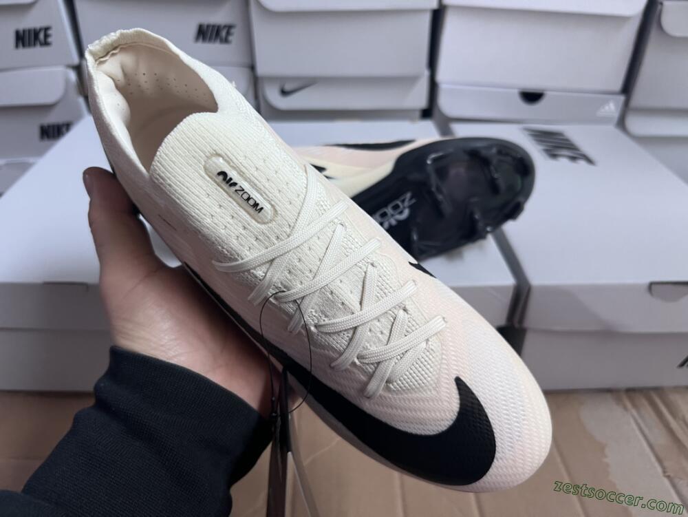 Nike Air Zoom Mercurial Vapor 15 Elite FG Low-Tops Soccer Cleats - Beige/Black