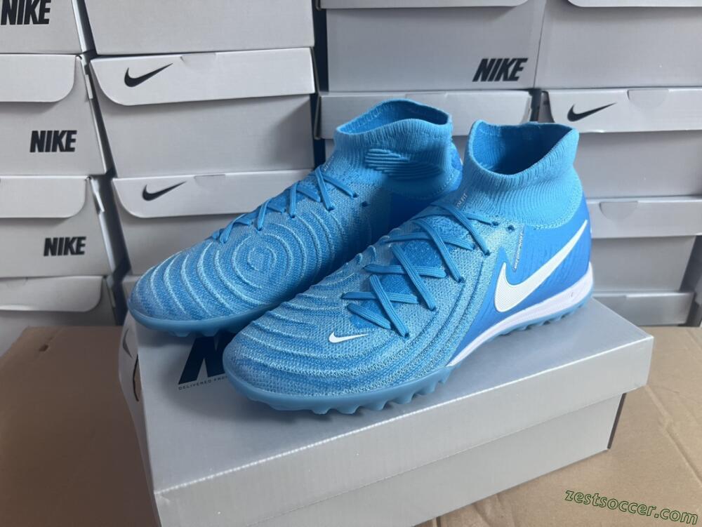 Nike Phantom Luna Elite TF High-Tops Soccer Shoes - Jade/White/Blue