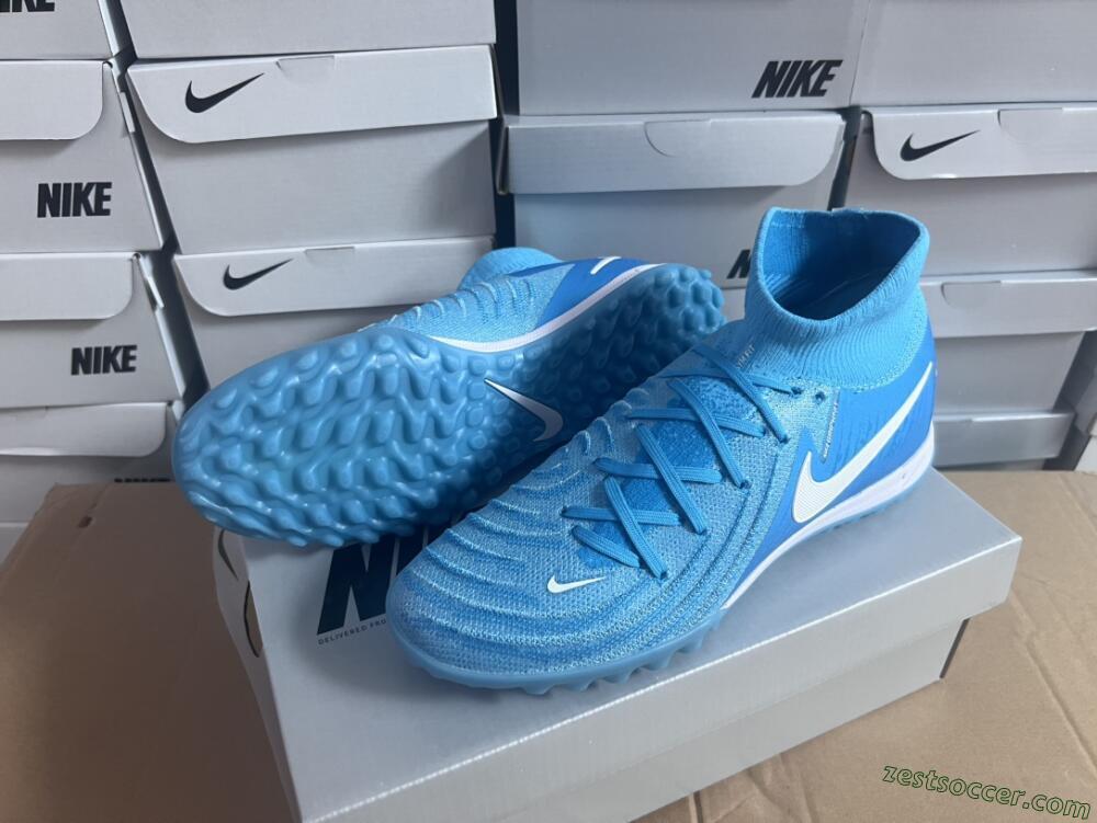 Nike Phantom Luna Elite TF High-Tops Soccer Shoes - Jade/White/Blue