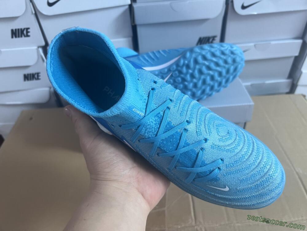 Nike Phantom Luna Elite TF High-Tops Soccer Shoes - Jade/White/Blue